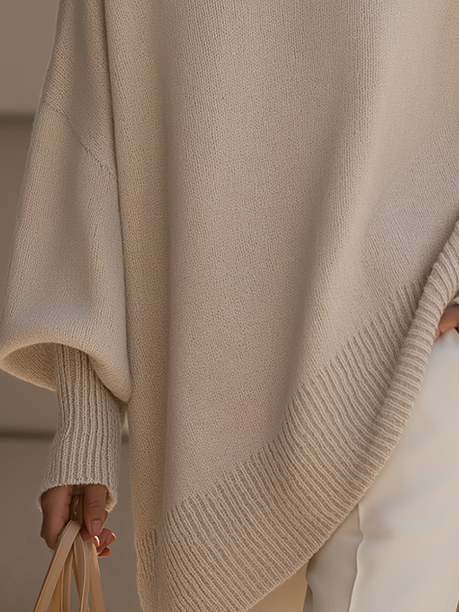 Clarisse | Pull Ample Drapé a Collo Largo