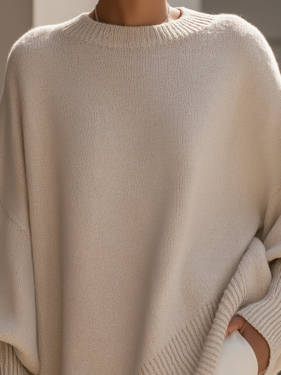Clarisse | Pull Ample Drapé a Collo Largo