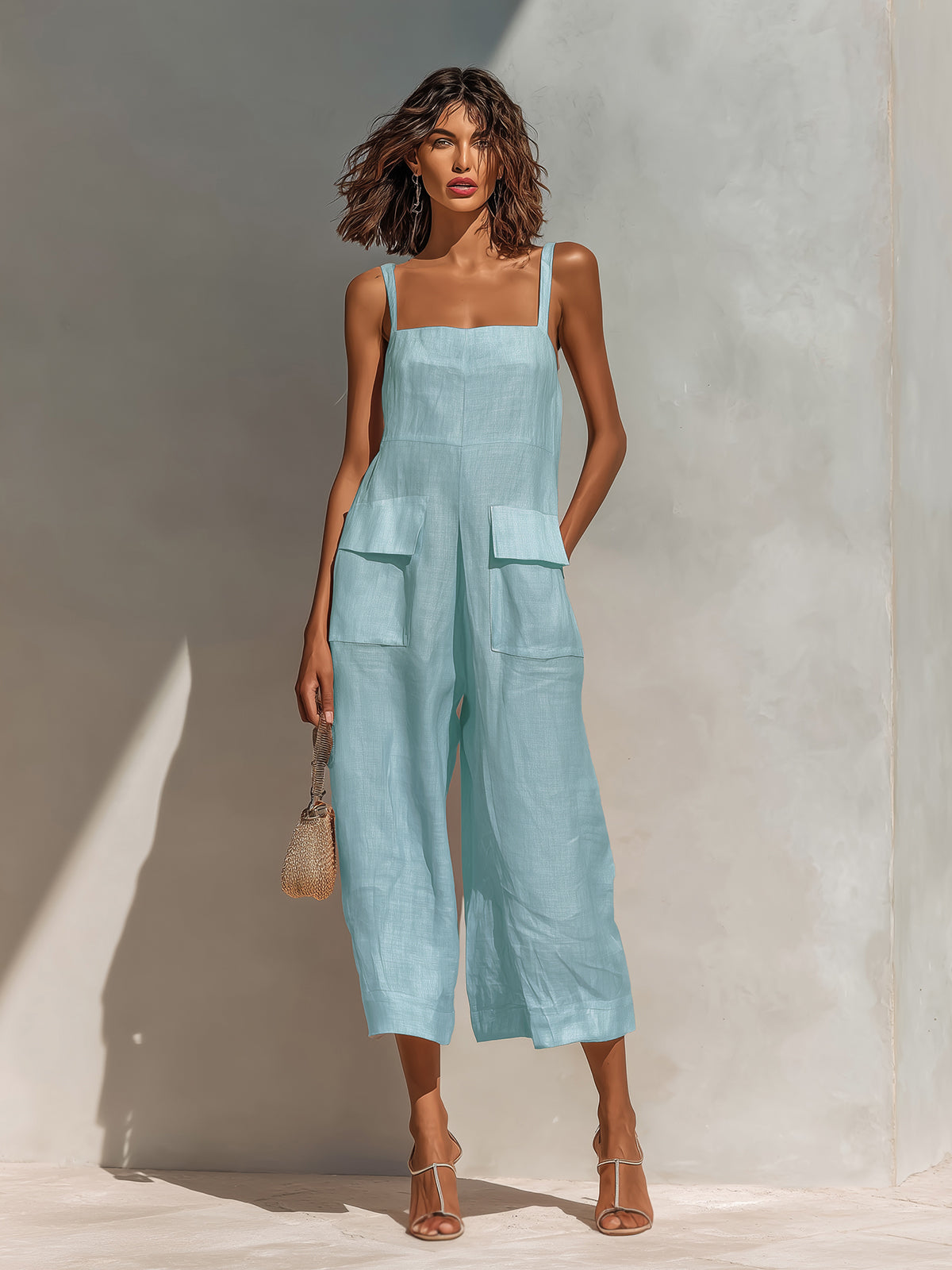 Marina | Tuta Elegante Senza Maniche Gamba Larga