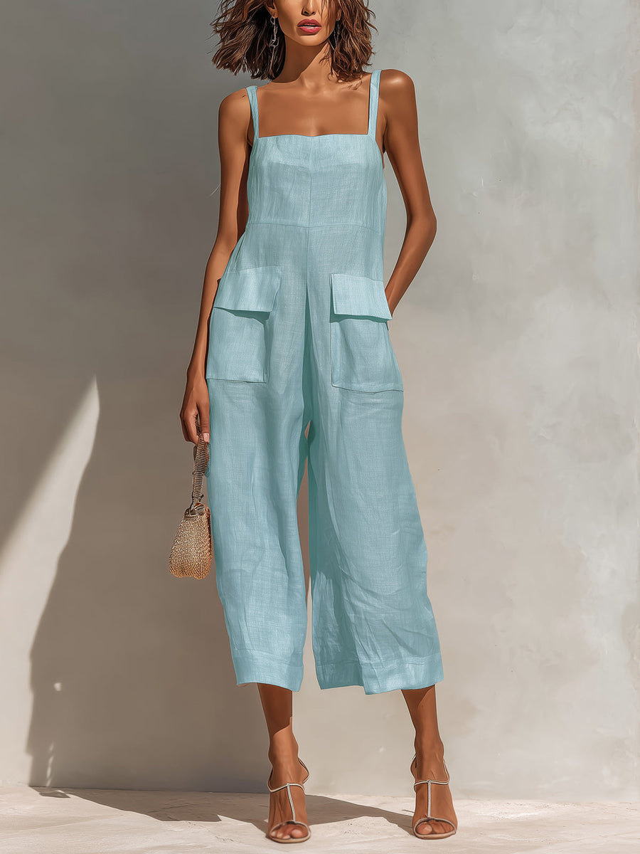 Marina | Tuta Elegante Senza Maniche Gamba Larga