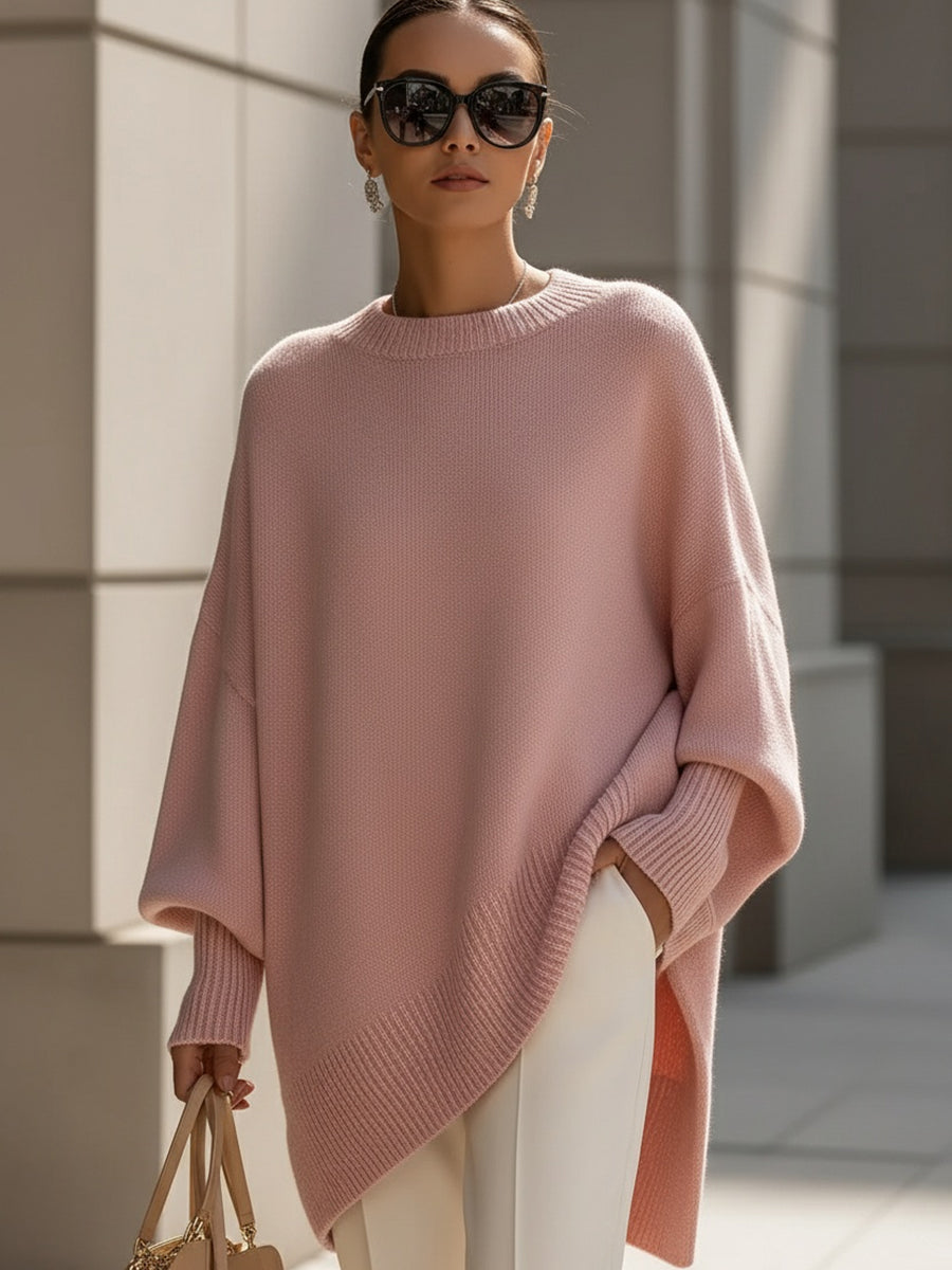 Clarisse | Pull Ample Drapé a Collo Largo