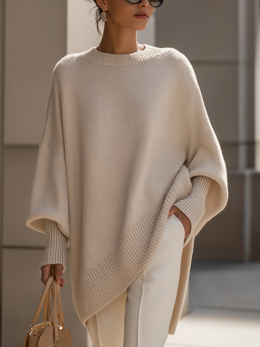 Clarisse | Pull Ample Drapé a Collo Largo