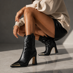 Viviana | Stivaletti in Pelle con Tacco Blocco