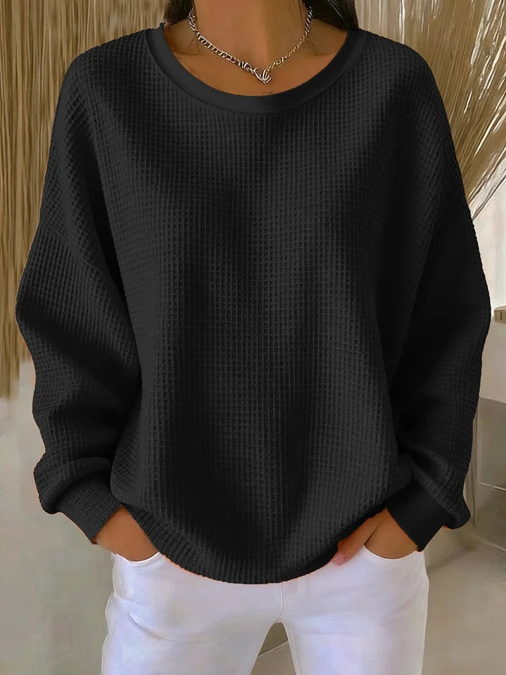 Cecilia | Maglione Relaxed in Tessuto Waffle