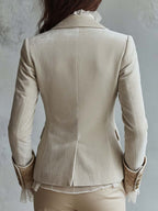 Constance | Blazer Ivorio Ricamato Tailleur