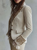 Constance | Blazer Ivorio Ricamato Tailleur