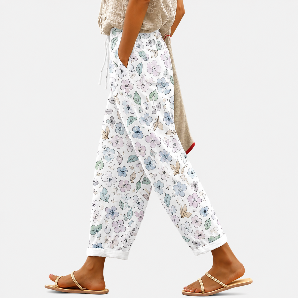 Pantaloni casual con cordino per donne