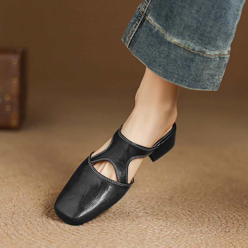 Wynne | Eleganti Mules con Tacco a Blocco