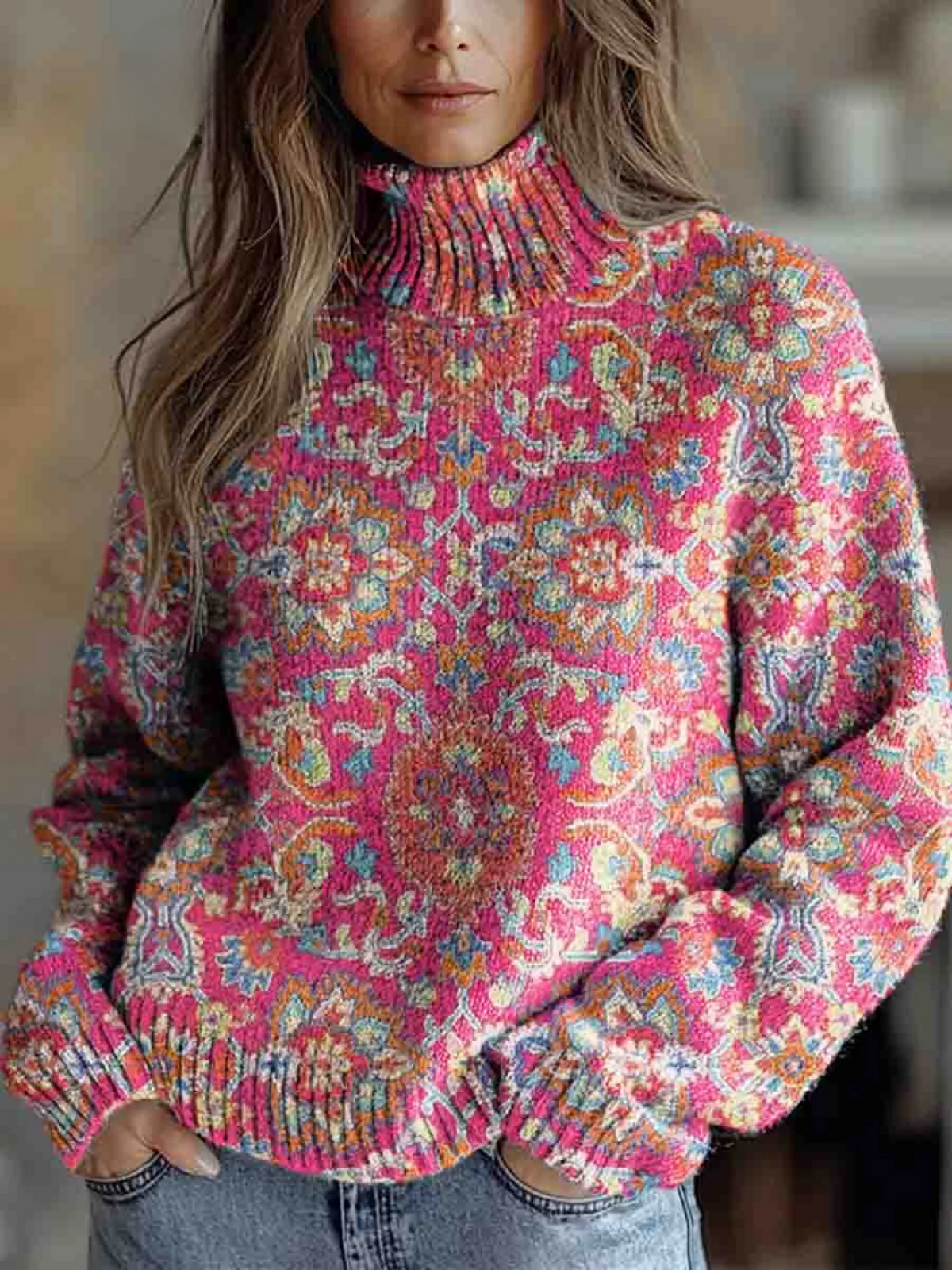 Mirabel | Maglione a Collo Alto Ornato