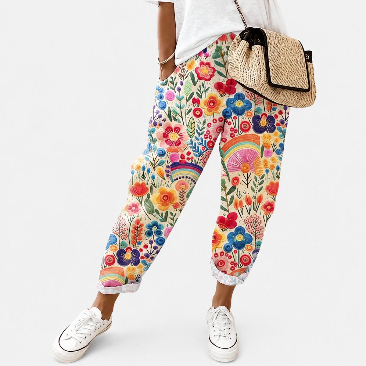 Pantaloni Confort Giardino Arcobaleno