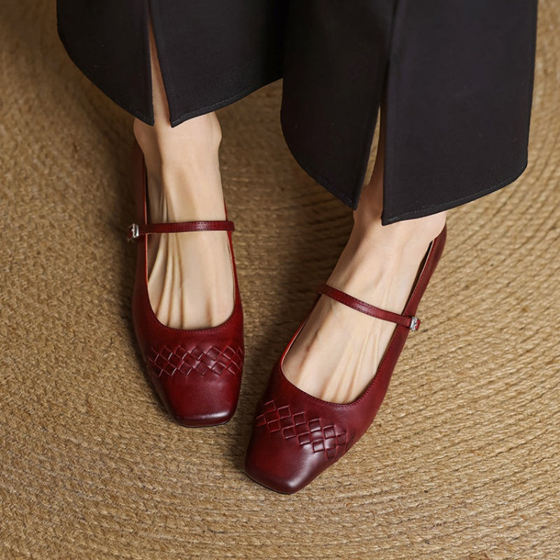 Marlow | Ballerine Mary Jane con Punta Quadrata