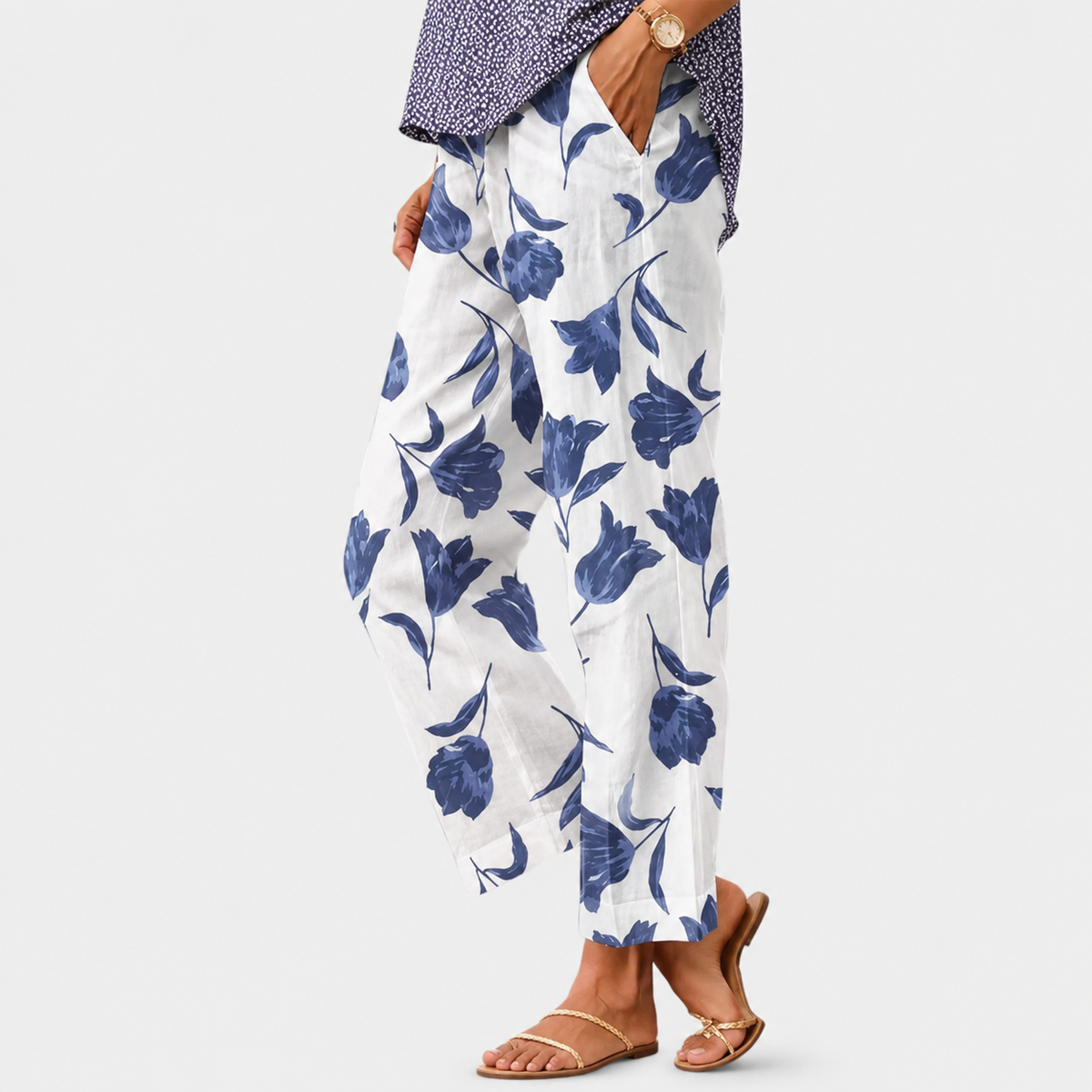 Pantaloni casual stampati per donne