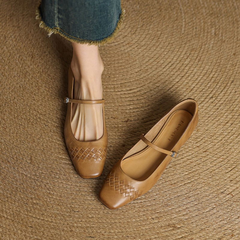 Marlow | Ballerine Mary Jane con Punta Quadrata