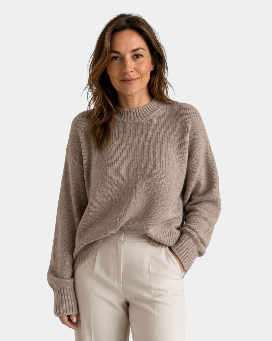 Mae | Maglione a Collo Rotondo e Maniche Voluminose