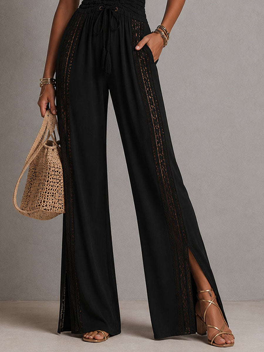 Luisa | Tuta Boho in Pizzo Gamba Larga
