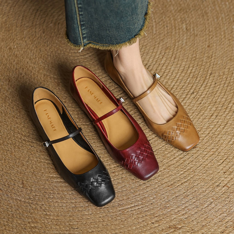 Marlow | Ballerine Mary Jane con Punta Quadrata