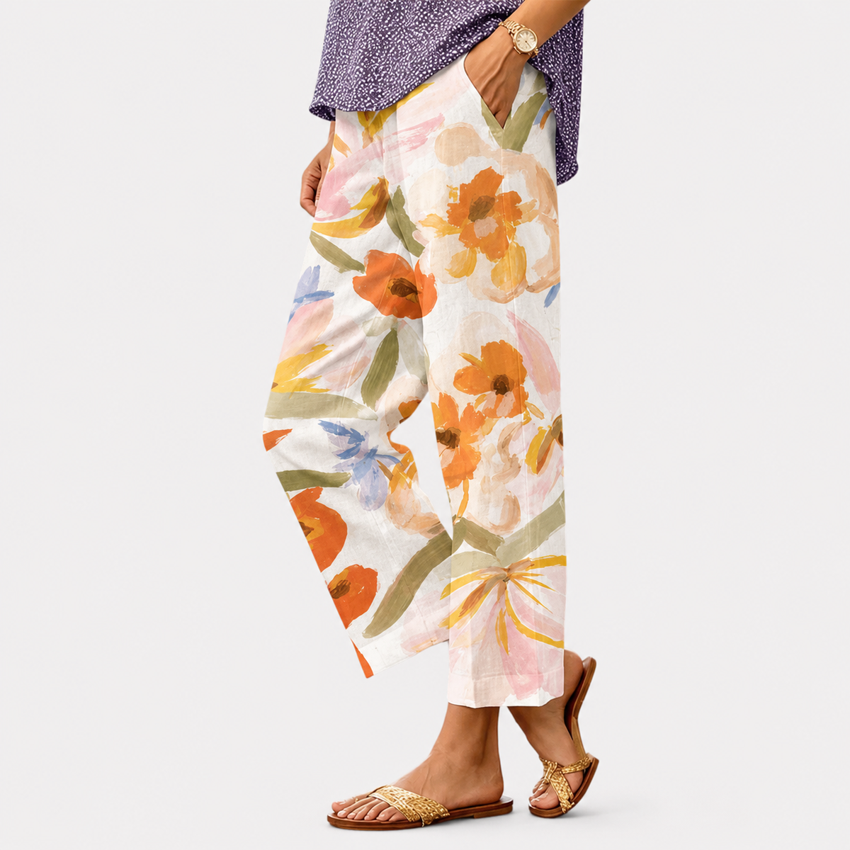 Pantaloni stampati quotidiani per donne