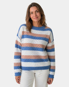 Camille | Maglione Oversized con Collo Rotondo e Righe