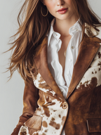 Agathe | Blazer Vintage Stampato Koe Eco-Responsabile