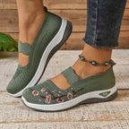 Aurore | Baskets en maille avec broderie florale