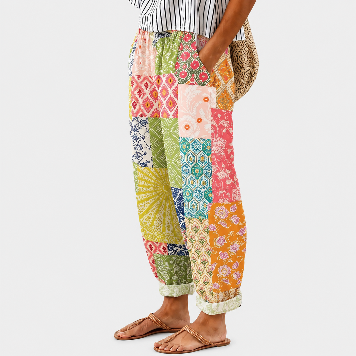 Pantaloni Confort Mosaic Bloom