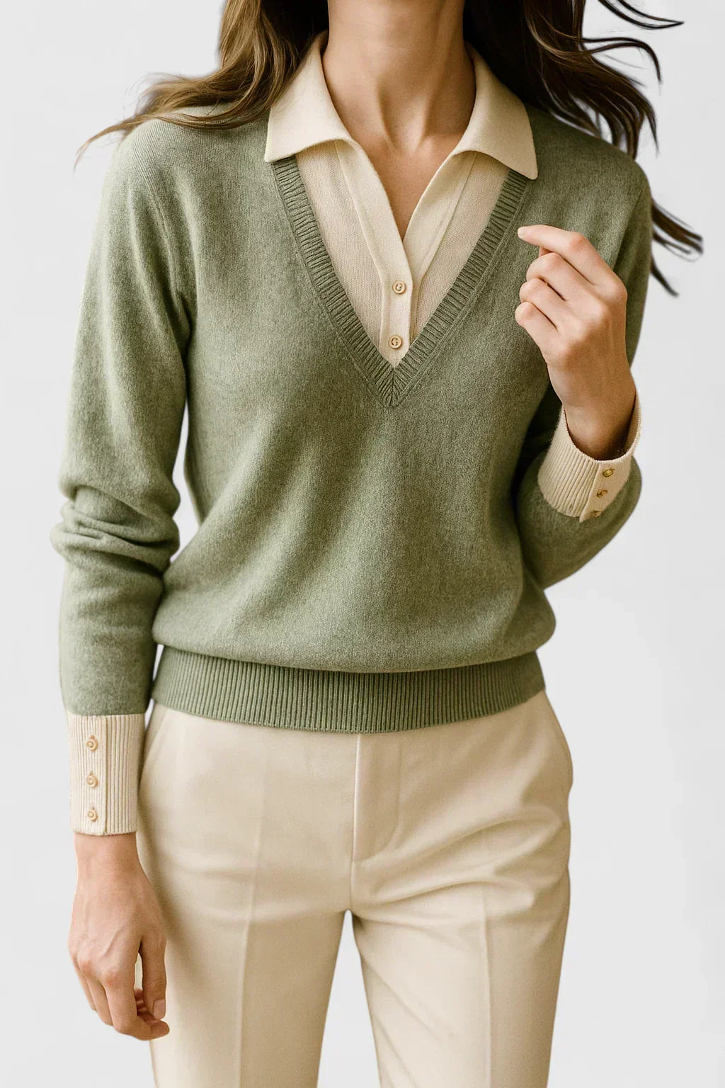 Pauline | Maglione con colletto a V