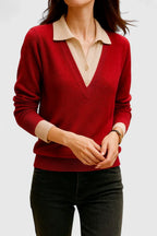Pauline | Maglione con colletto a V