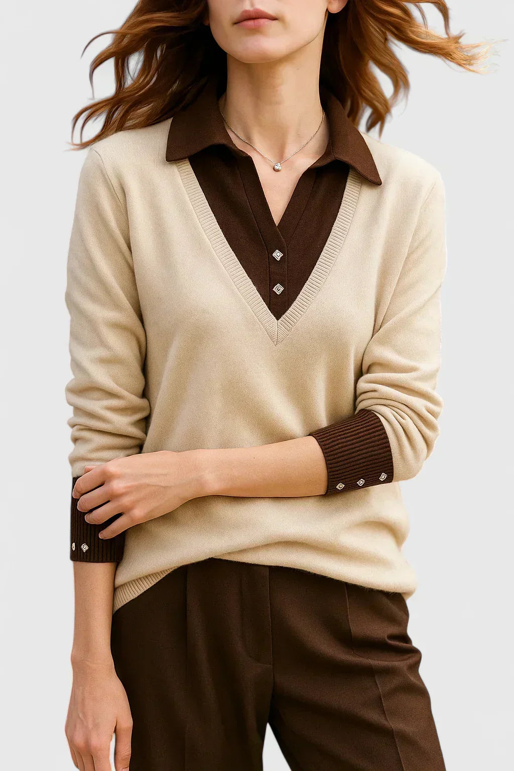 Pauline | Maglione con colletto a V