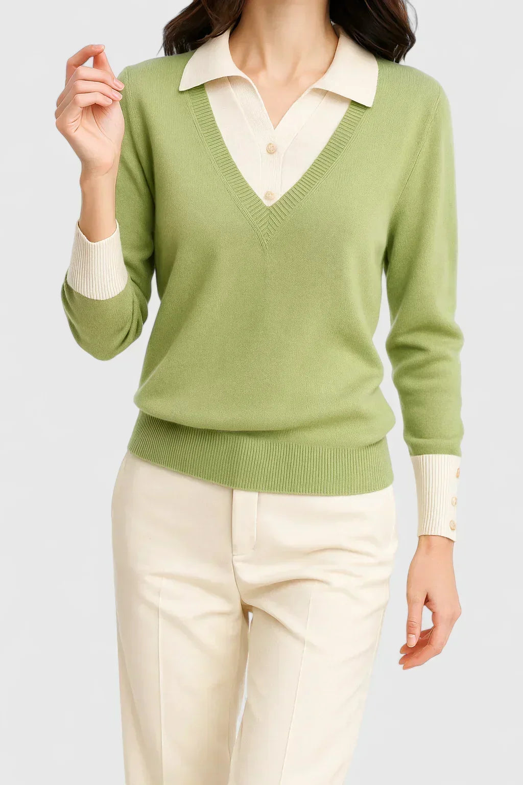 Pauline | Maglione con colletto a V