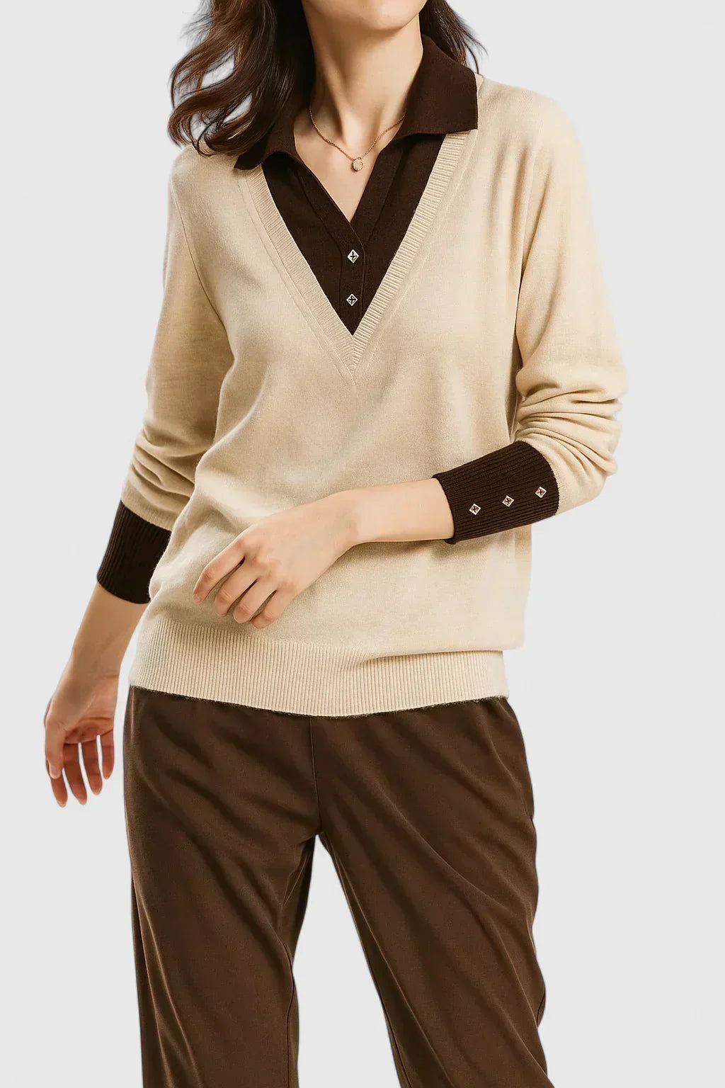 Pauline | Maglione con colletto a V