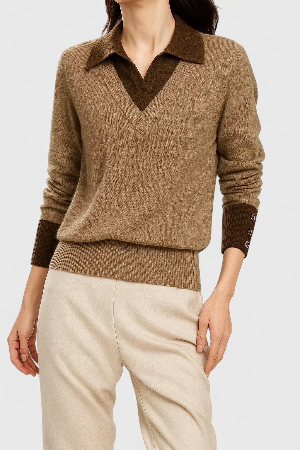 Pauline | Maglione con colletto a V