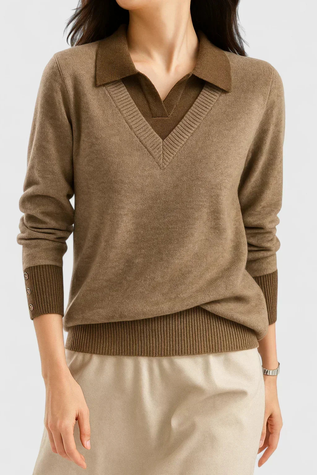 Pauline | Maglione con colletto a V