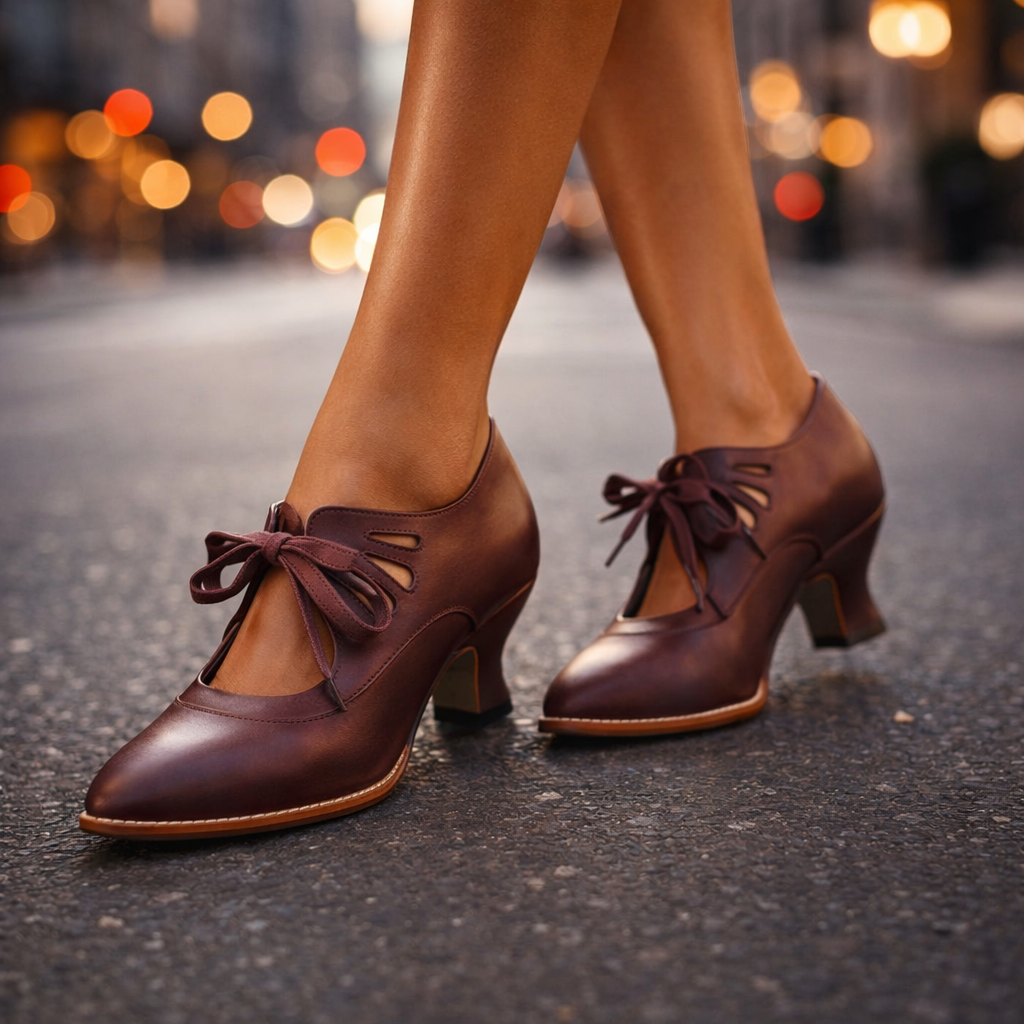 Valentina | Scarpe con Tacco Allacciate in Pelle
