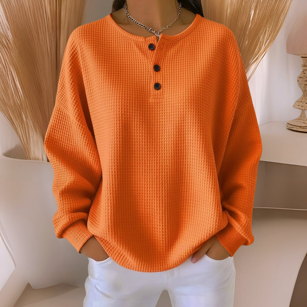 Bernadette | Maglia Relaxed con Collo a Bottone