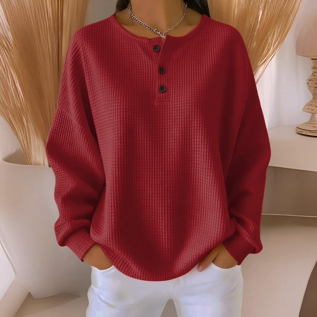 Bernadette | Maglia Relaxed con Collo a Bottone