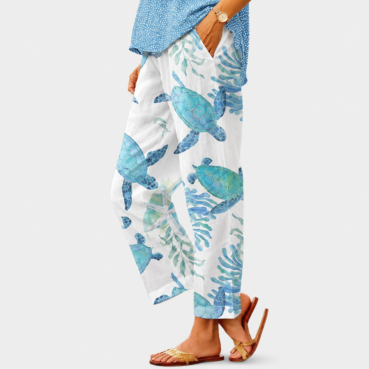 Pantaloni Casual con Tasche per Donne