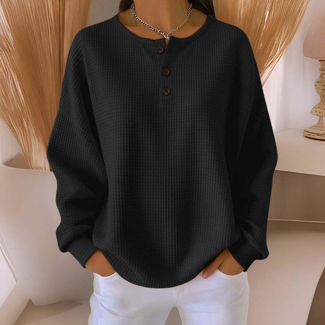 Bernadette | Maglia Relaxed con Collo a Bottone