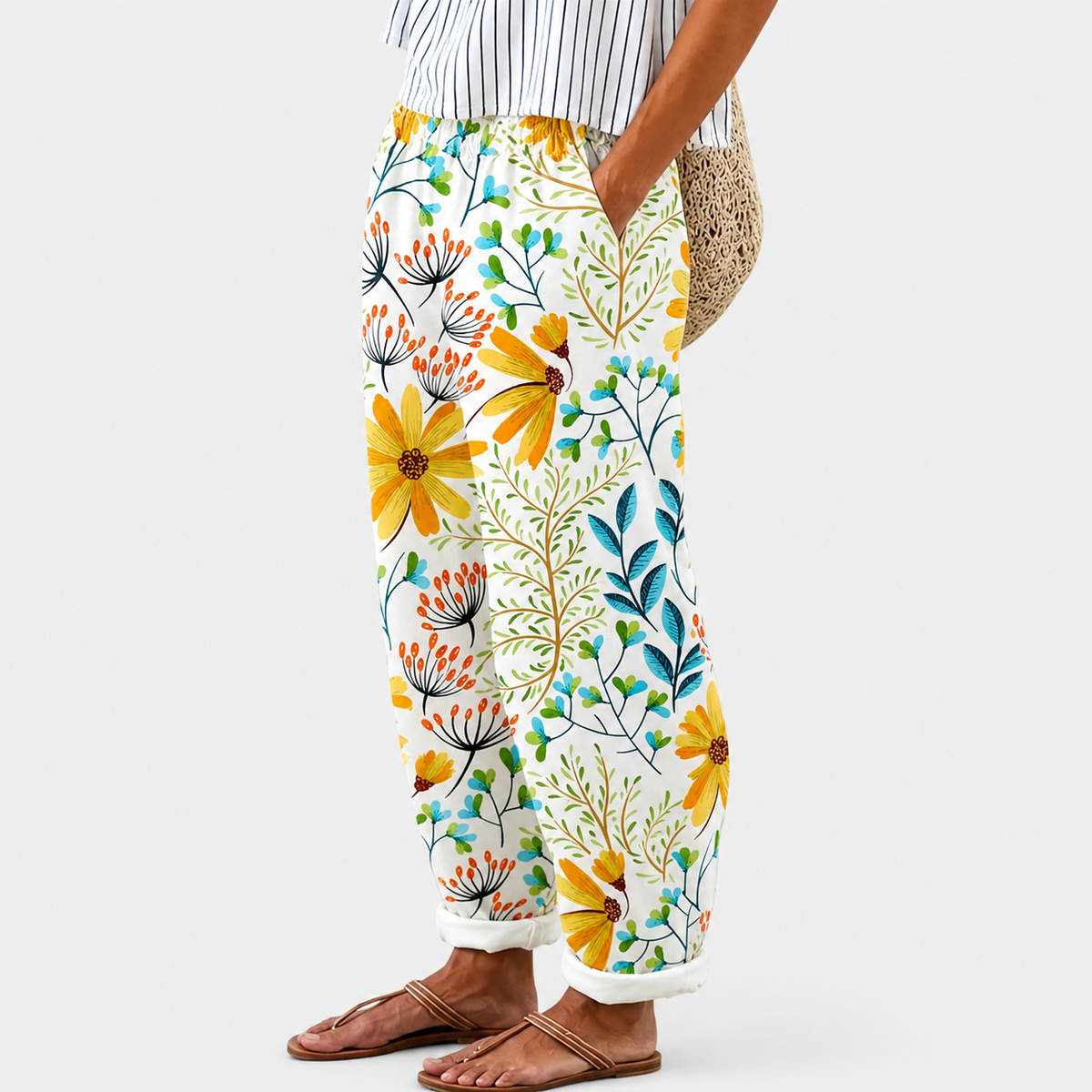 Pantaloni da Giardino Floreali Confortevoli