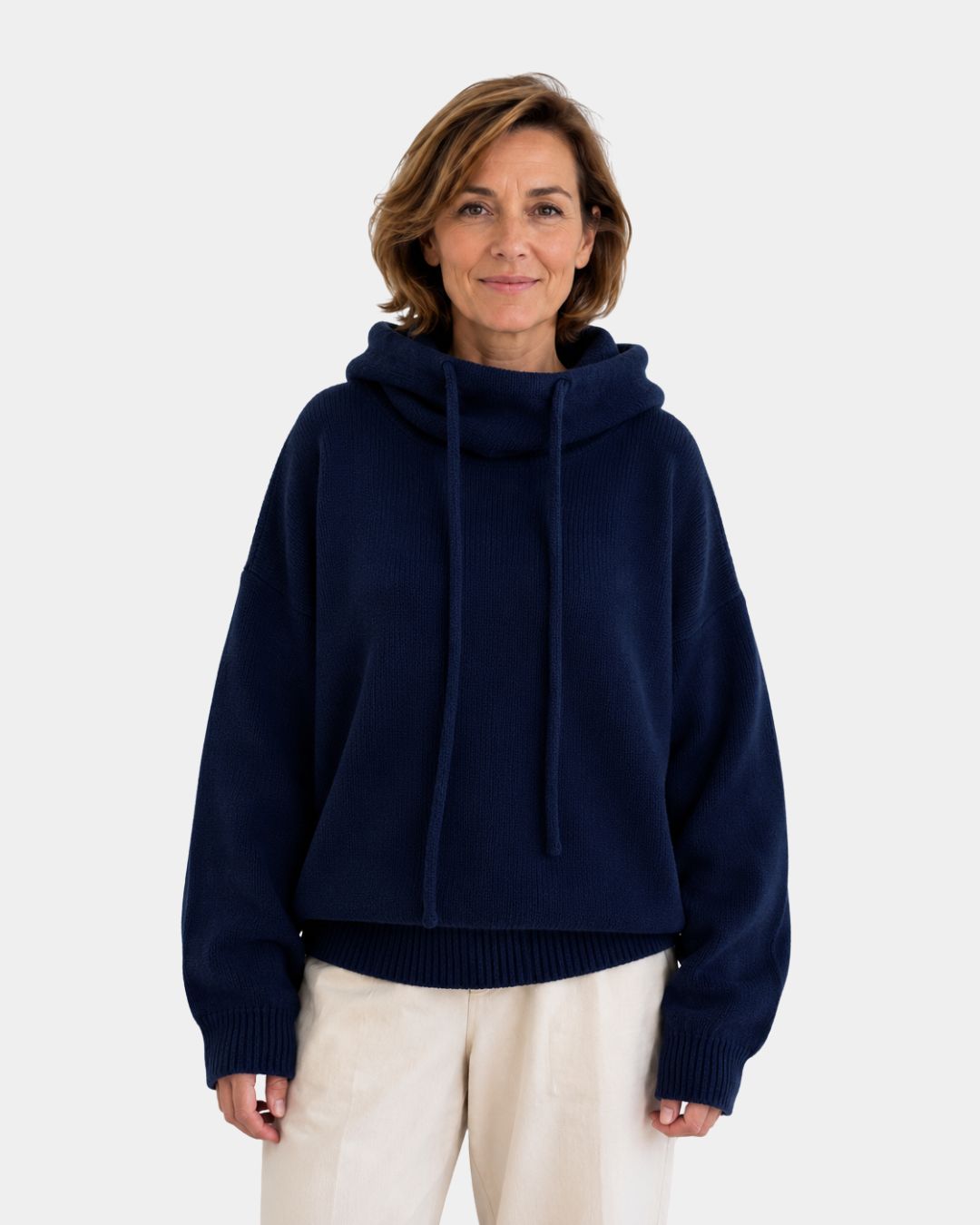 Marie | Maglione Morbido con Collo Alto e Cappuccio