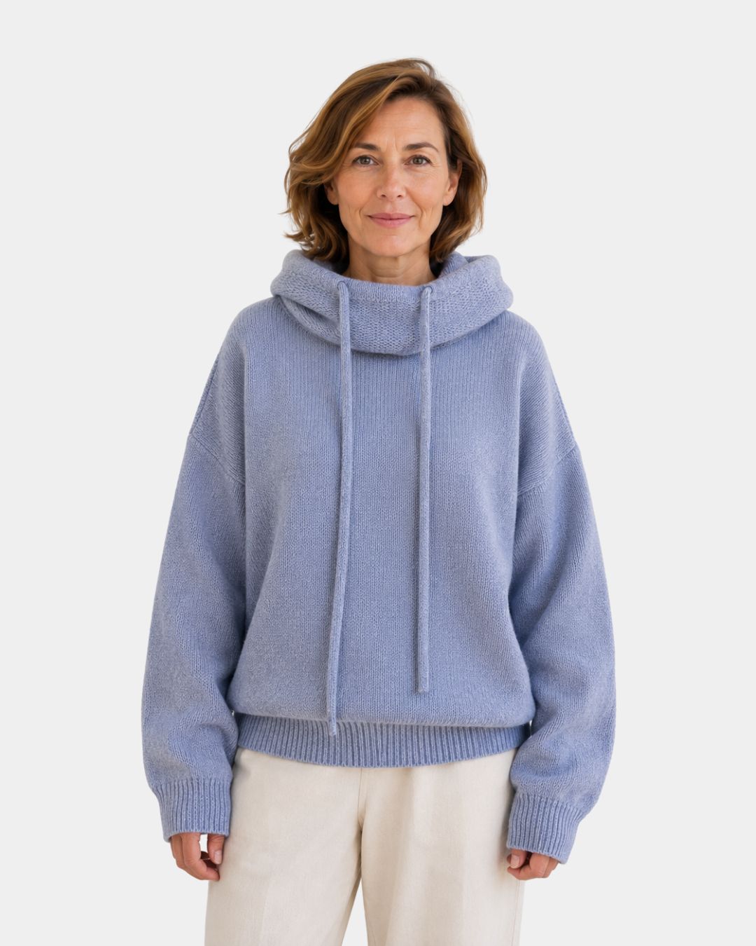 Marie | Maglione Morbido con Collo Alto e Cappuccio
