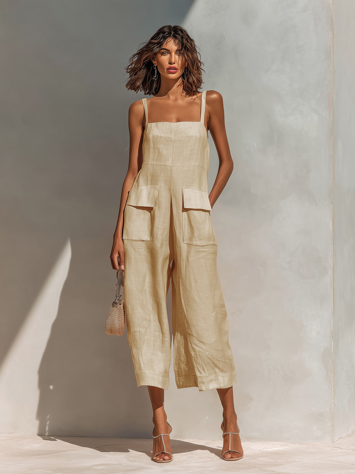 Marina | Tuta Elegante Senza Maniche Gamba Larga