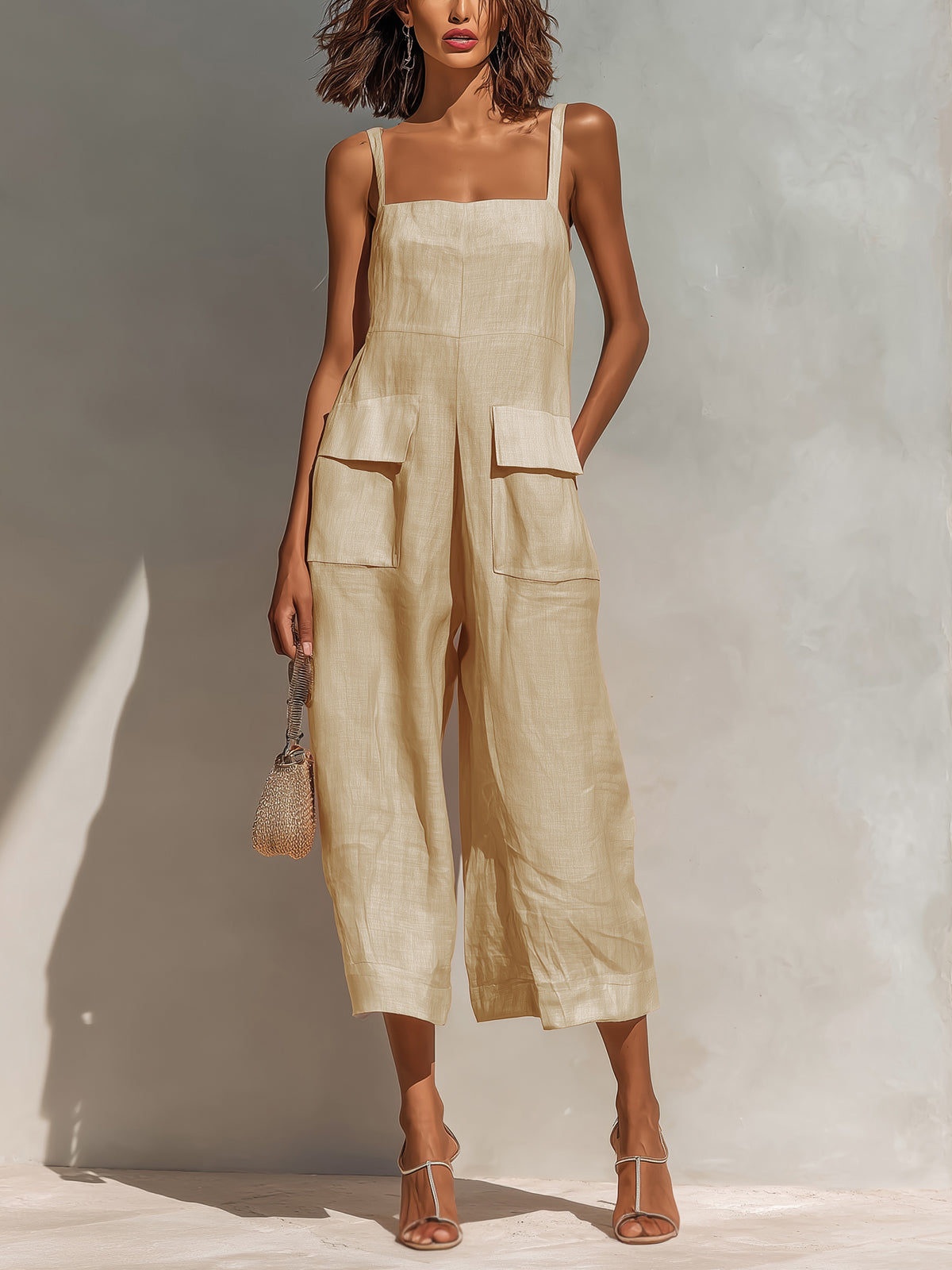 Marina | Tuta Elegante Senza Maniche Gamba Larga
