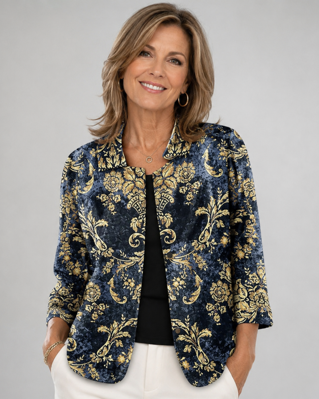 Suzanne | Giacca Decorata con Apertura Frontale