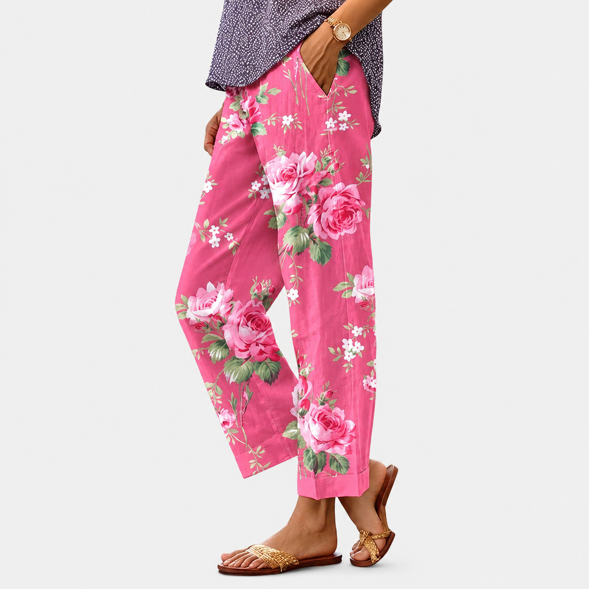 Pantaloni Ampi per Donne con Tasche