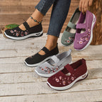 Aurore | Baskets en maille avec broderie florale