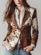 Agathe | Blazer Vintage Stampato Koe Eco-Responsabile