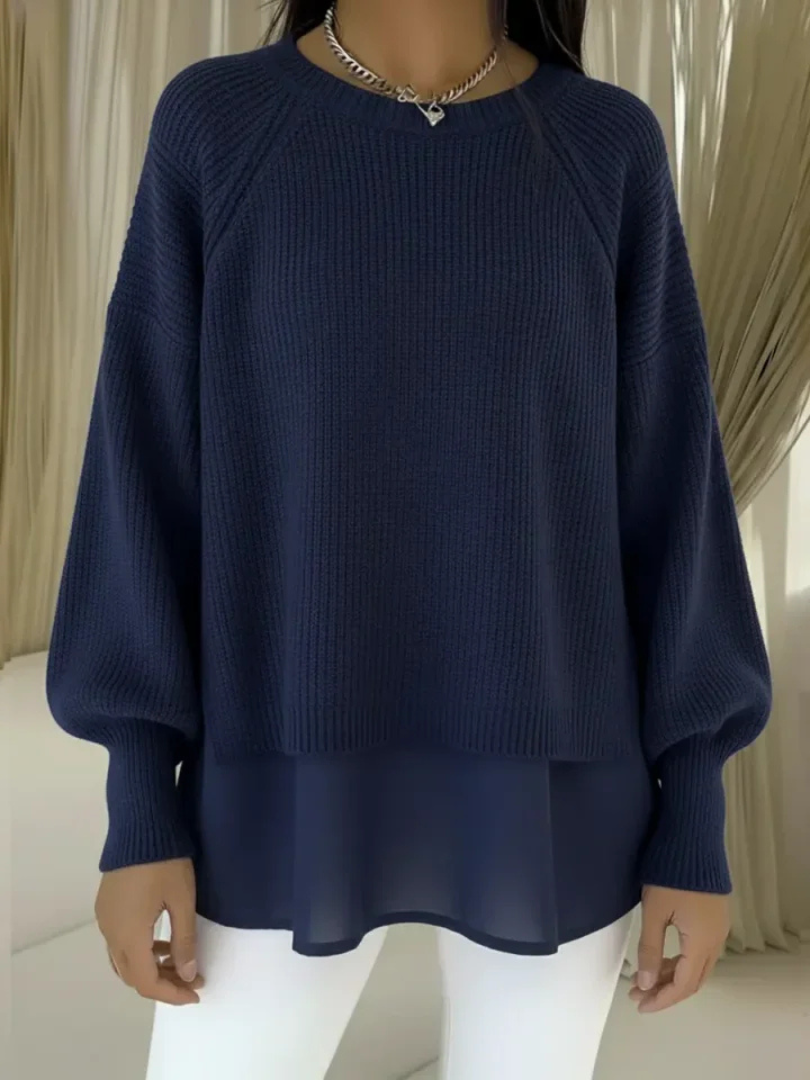 Laurel | Maglione a Maglia con Orlo a Strati