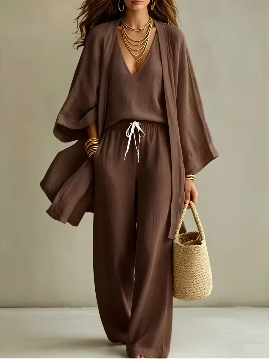 Rosalinda | Completo Casual in Lino a 3 Pezzi