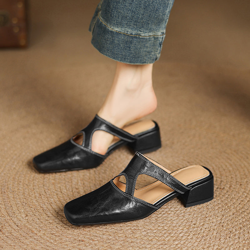 Wynne | Eleganti Mules con Tacco a Blocco