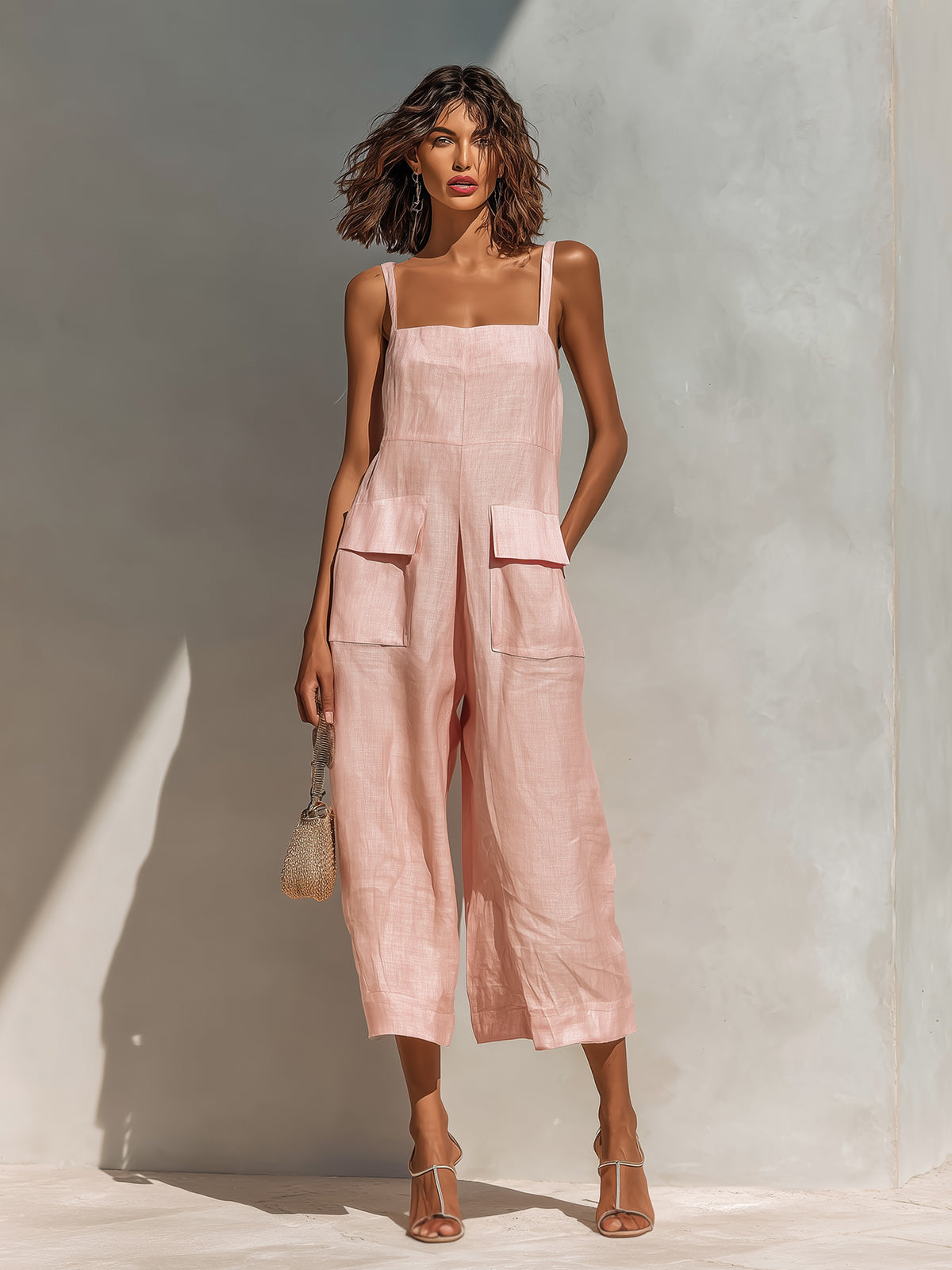 Marina | Tuta Elegante Senza Maniche Gamba Larga